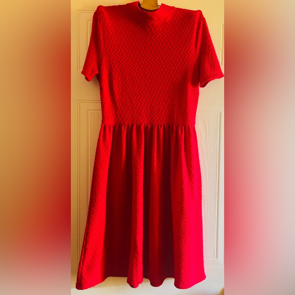 Finn & Clover Red Textured Dress